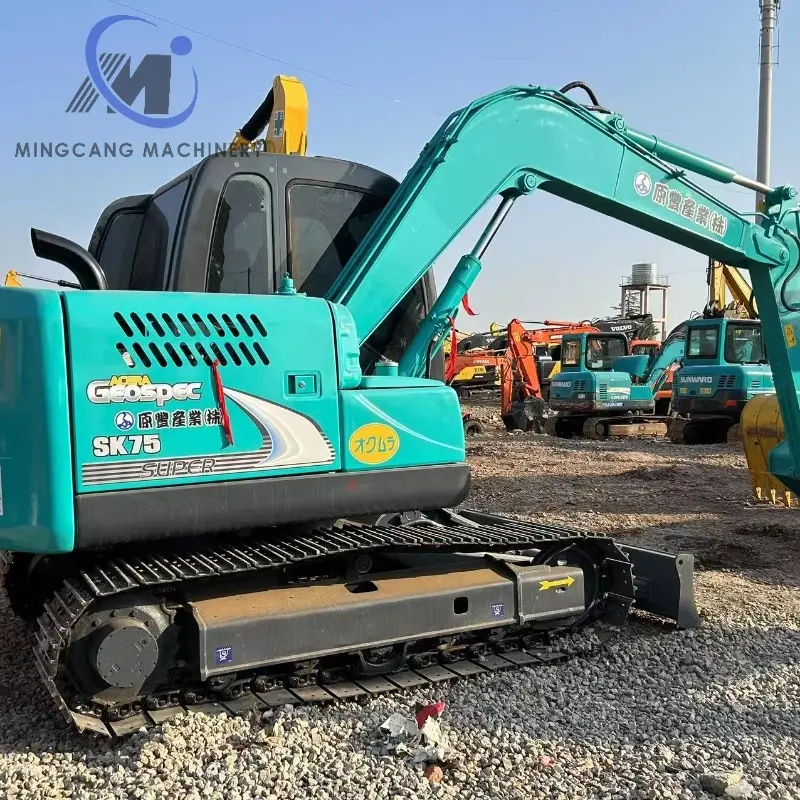 Original Used Kobelco Sk75 Crawler 7.5 Tons Excavator Cheap Price